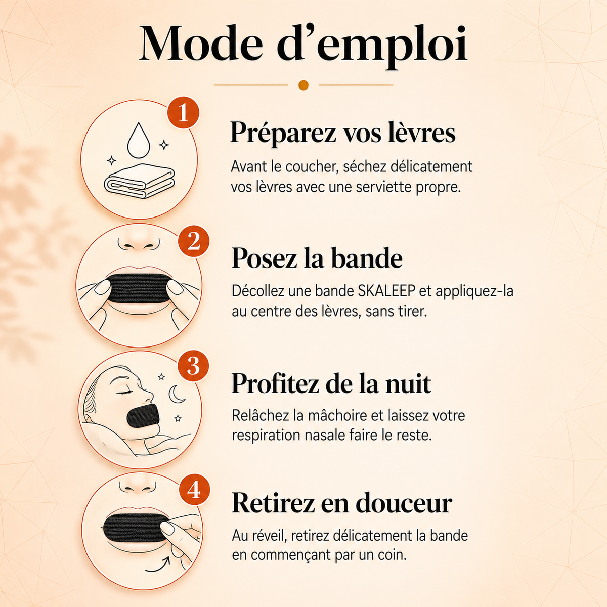 Bandes Buccales Anti-Ronflement — Pour des nuits paisibles à deux